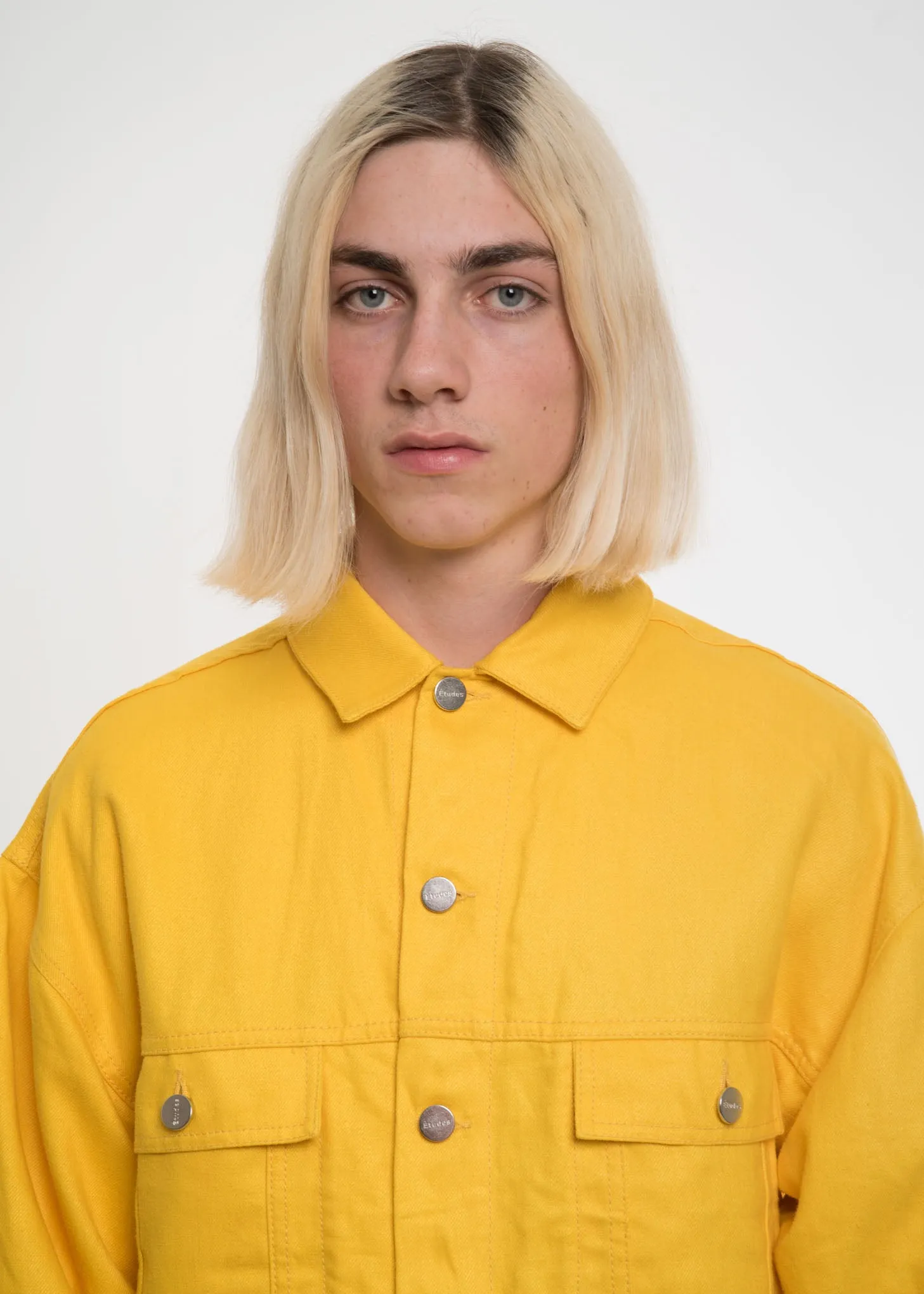 Yellow Vertige Linen Denim Jacket