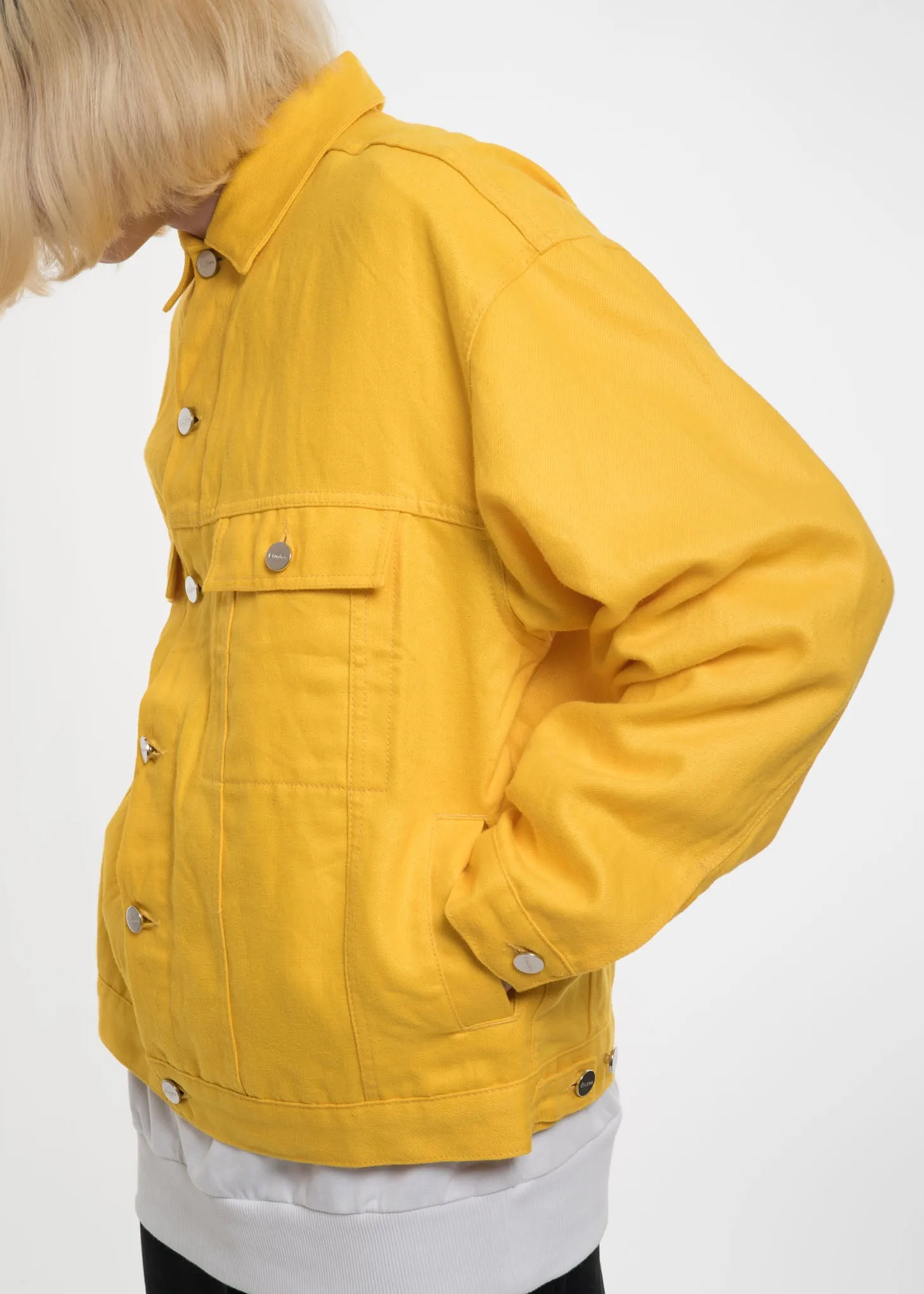 Yellow Vertige Linen Denim Jacket