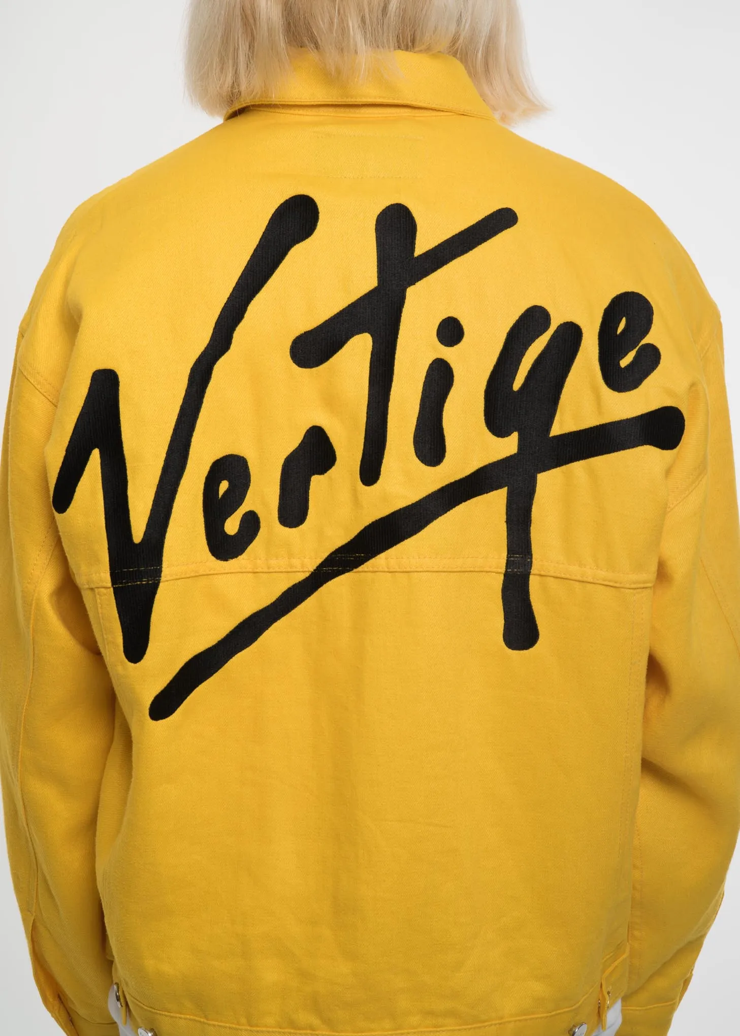 Yellow Vertige Linen Denim Jacket